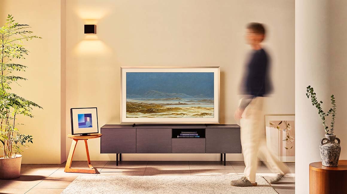 There is the frame on a wal