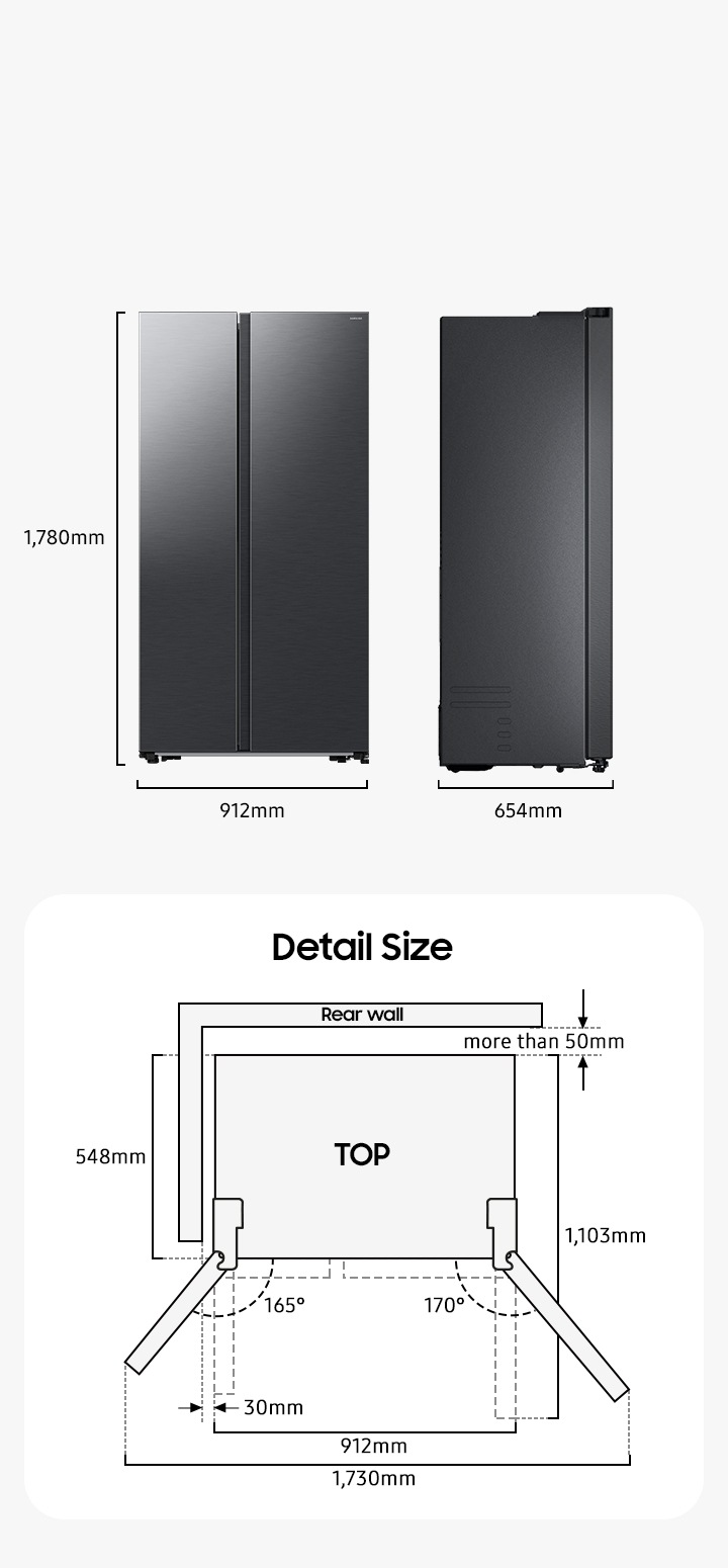 Side by Side RS57DG400EM9EO, 583 L, clasa E, Wi-Fi | Samsung Romania