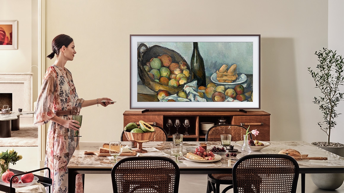 The Frame Pro melds with decor