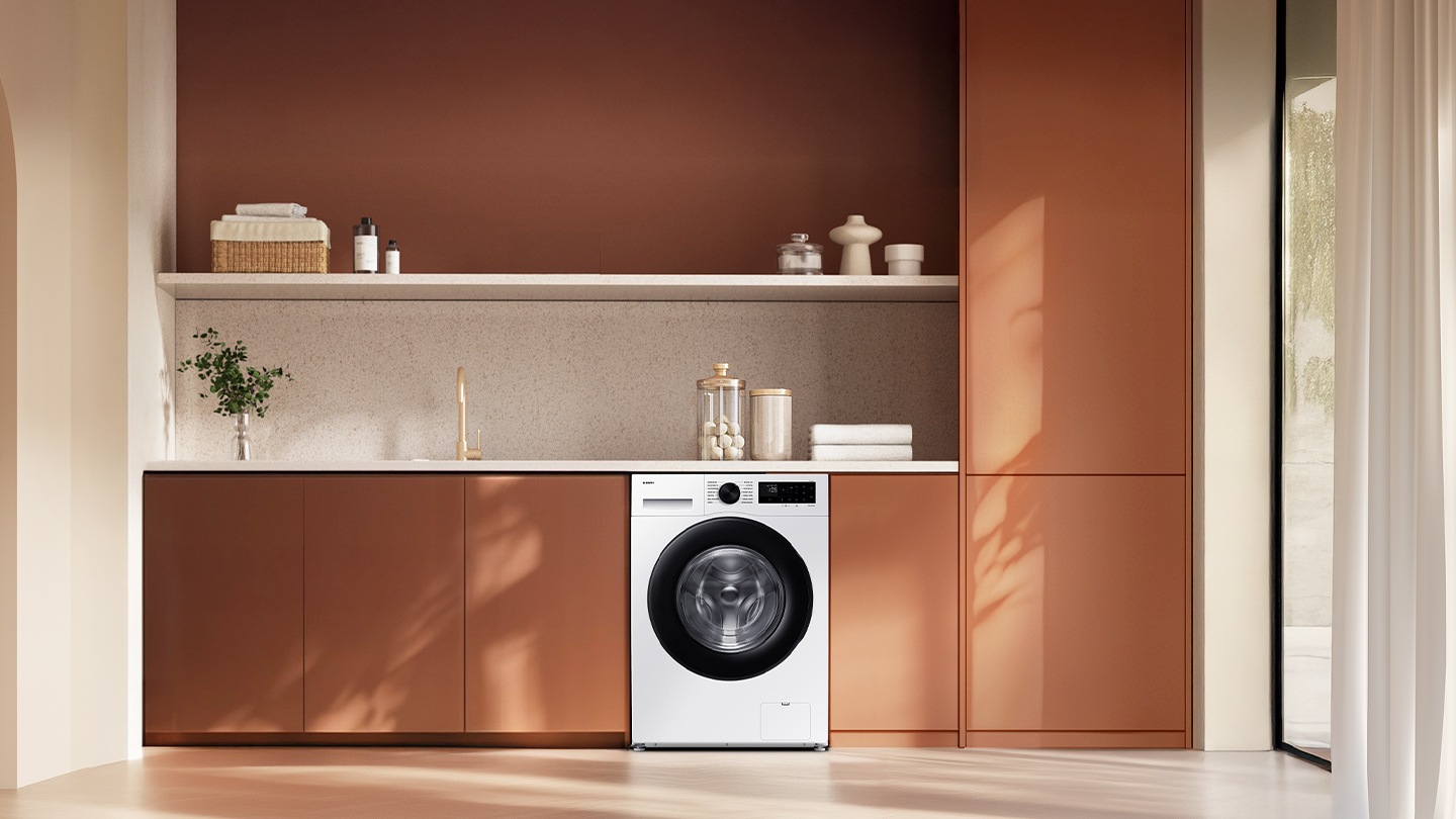 WW5100D is installed in the laundry room.