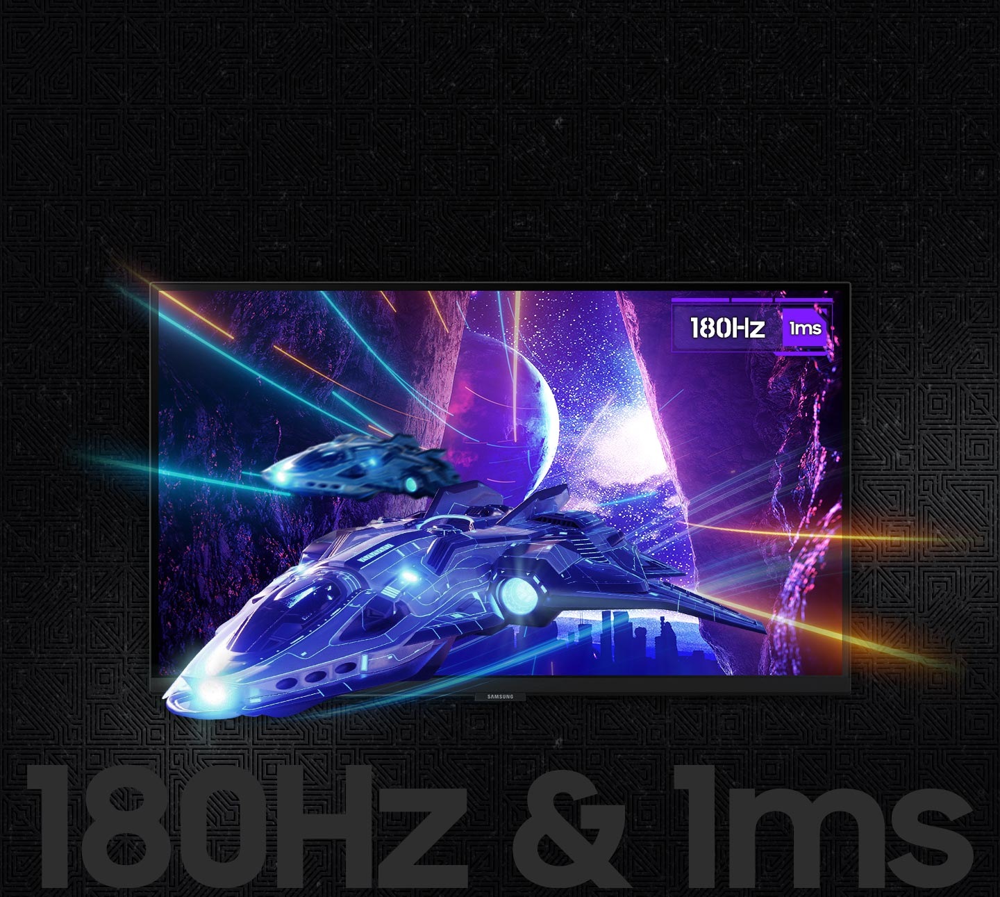Rată de re&icirc;mprospătare de 180 Hz și timp de răspuns de 1 ms (GtG)