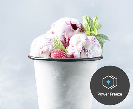 Я использовала режим Power Freeze, чтобы быстро заморозить мороженое.