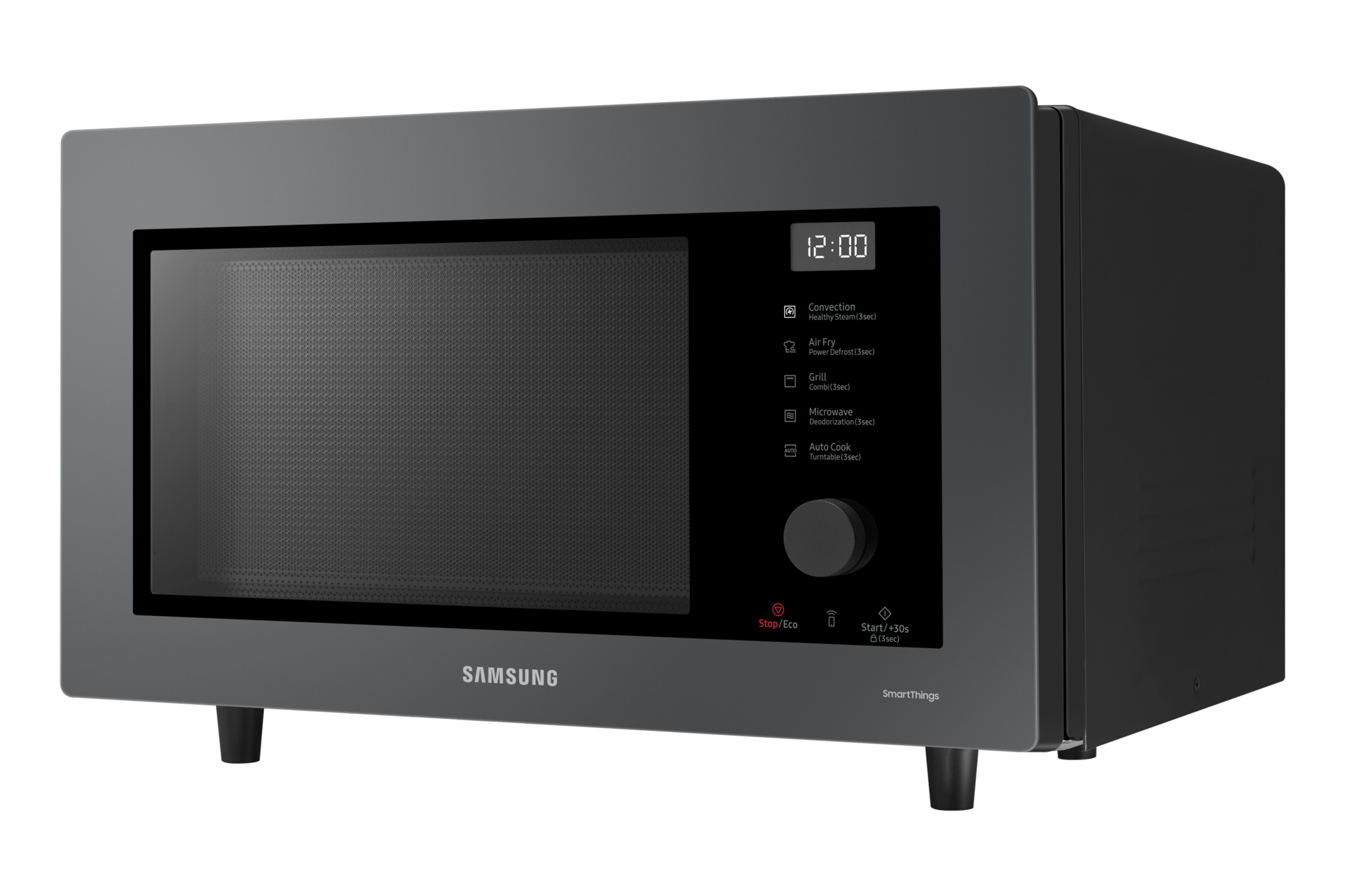 MW7300B Convection MWO with All-in-one Microwave Oven and Smart Control R-Perspective Charcoal Glass 