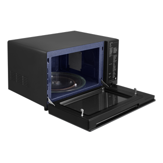 MW7300B Convection MWO with All-in-one Microwave Oven and Smart Control L-Perspective-Open Charcoal Glass 