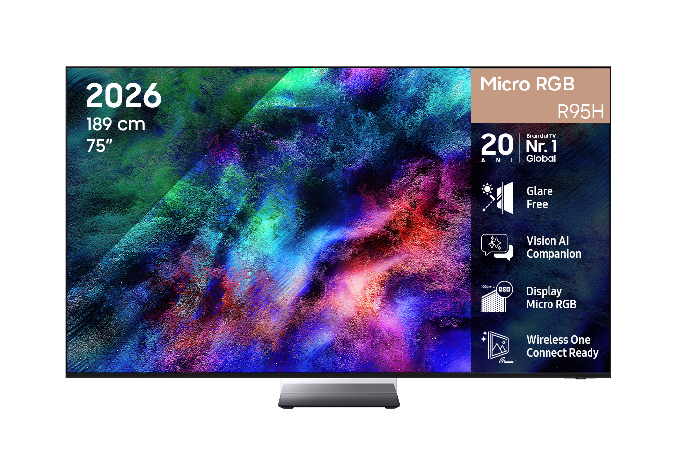 Micro RGB, Ultra HD, 4K Smart, 75R95H, Vision AI, HDR, 189 cm (2026) Black