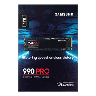 990 PRO PCIe 4.0 M.2 SSD PKG-Front Black 