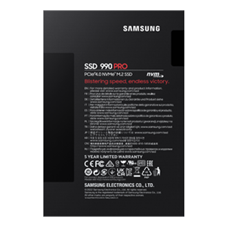 990 PRO PCIe 4.0 M.2 SSD PKG-Back Black 