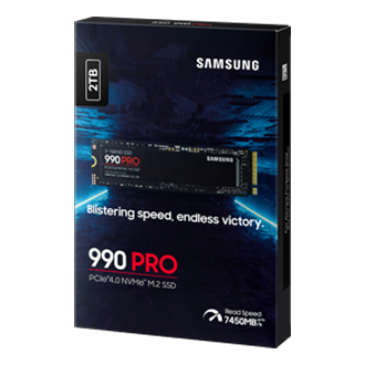 990 PRO PCIe 4.0 M.2 SSD PKG-R-Perspective Black 