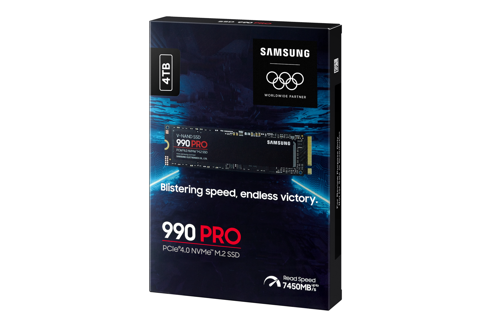 990 PRO PCIe 4.0 M.2 SSD PKG2-R-Perspective-Olympic- Black 