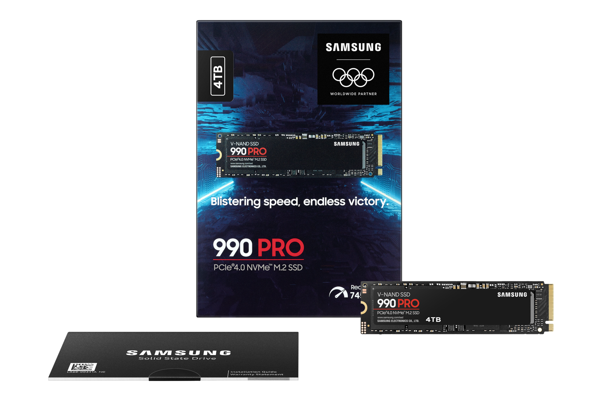 990 PRO PCIe 4.0 M.2 SSD PKG2-Full-Shot-Olympic- Black 
