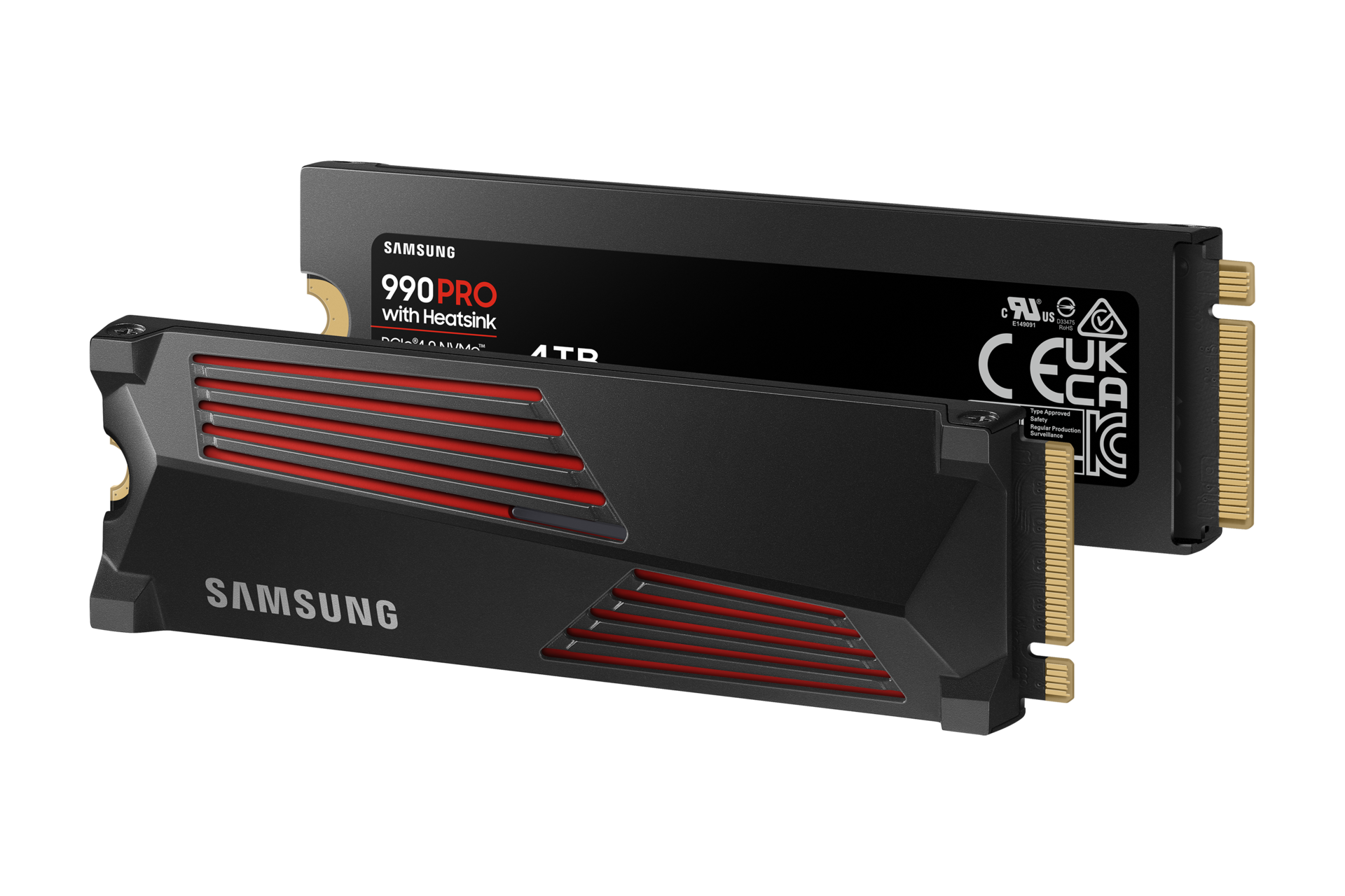 990 PRO with Heatsink PCIe 4.0 M.2 SSD R-Perspective-Set Black 