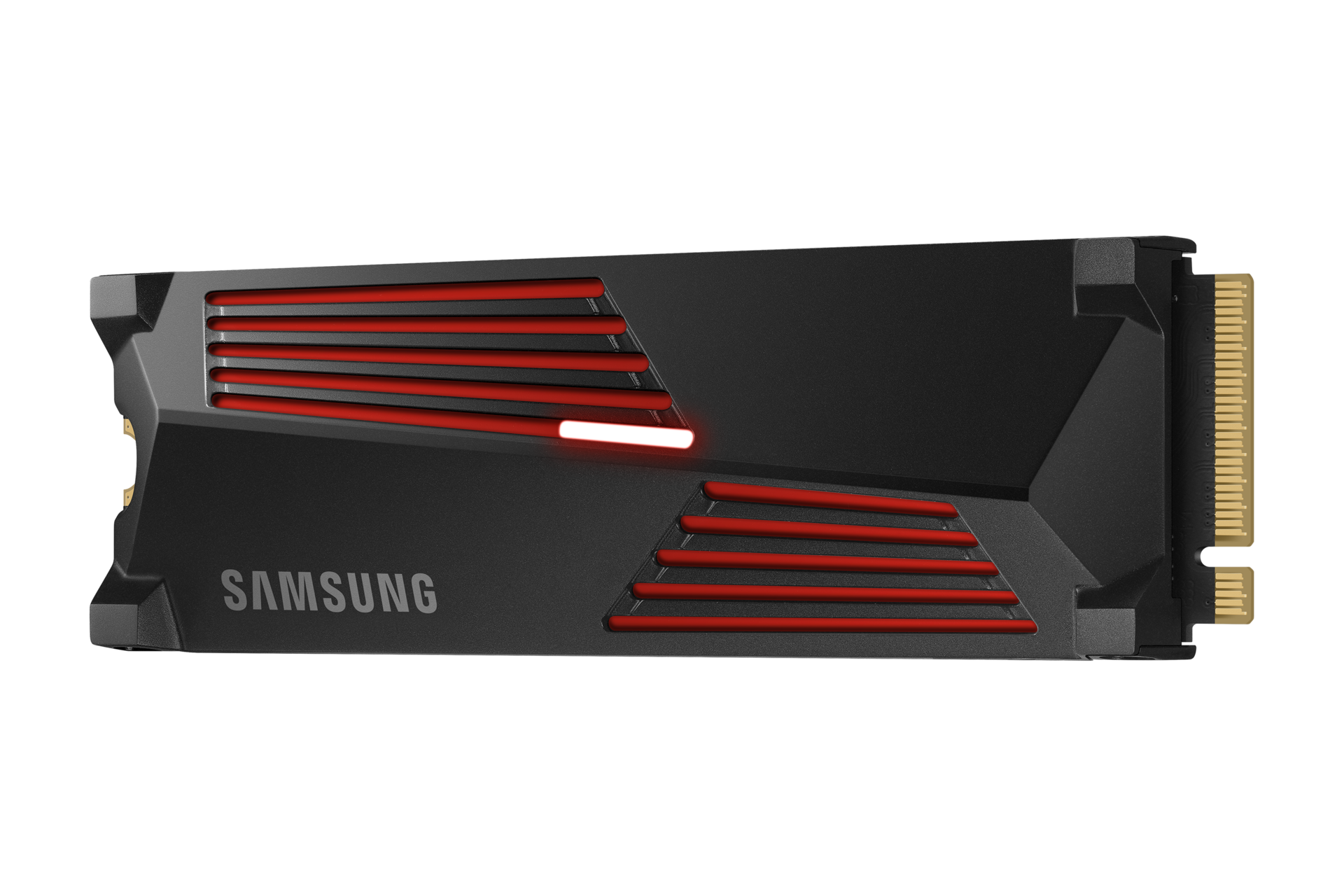 990 PRO with Heatsink PCIe 4.0 M.2 SSD R-Perspective-with-Heatsink-LED-ON- Black 