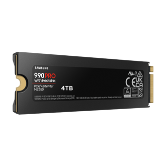 990 PRO with Heatsink PCIe 4.0 M.2 SSD L-Perspective-with-Label Black 