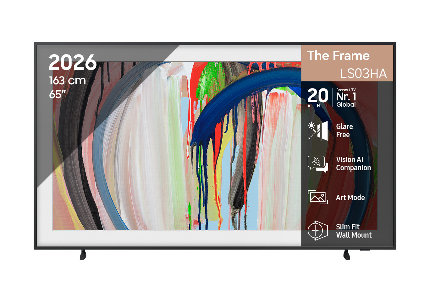 The Frame, Ultra HD, 4K Smart, 65LS03HA, Vision AI, HDR, 163 cm (2026) Black