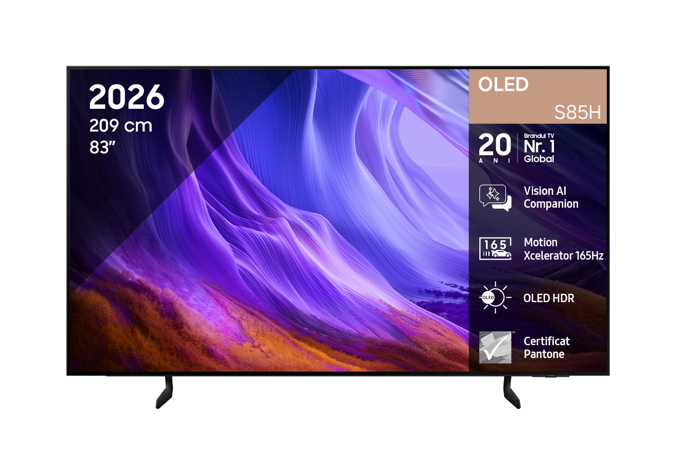 OLED Ultra HD 4K Smart 83S85H Vision AI, HDR, 209 cm (2026) Graphite