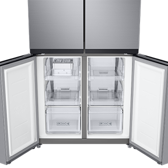 RF4000TM French Door Refrigerators with Twin Cooling Plus Front-Open3 Silver 
