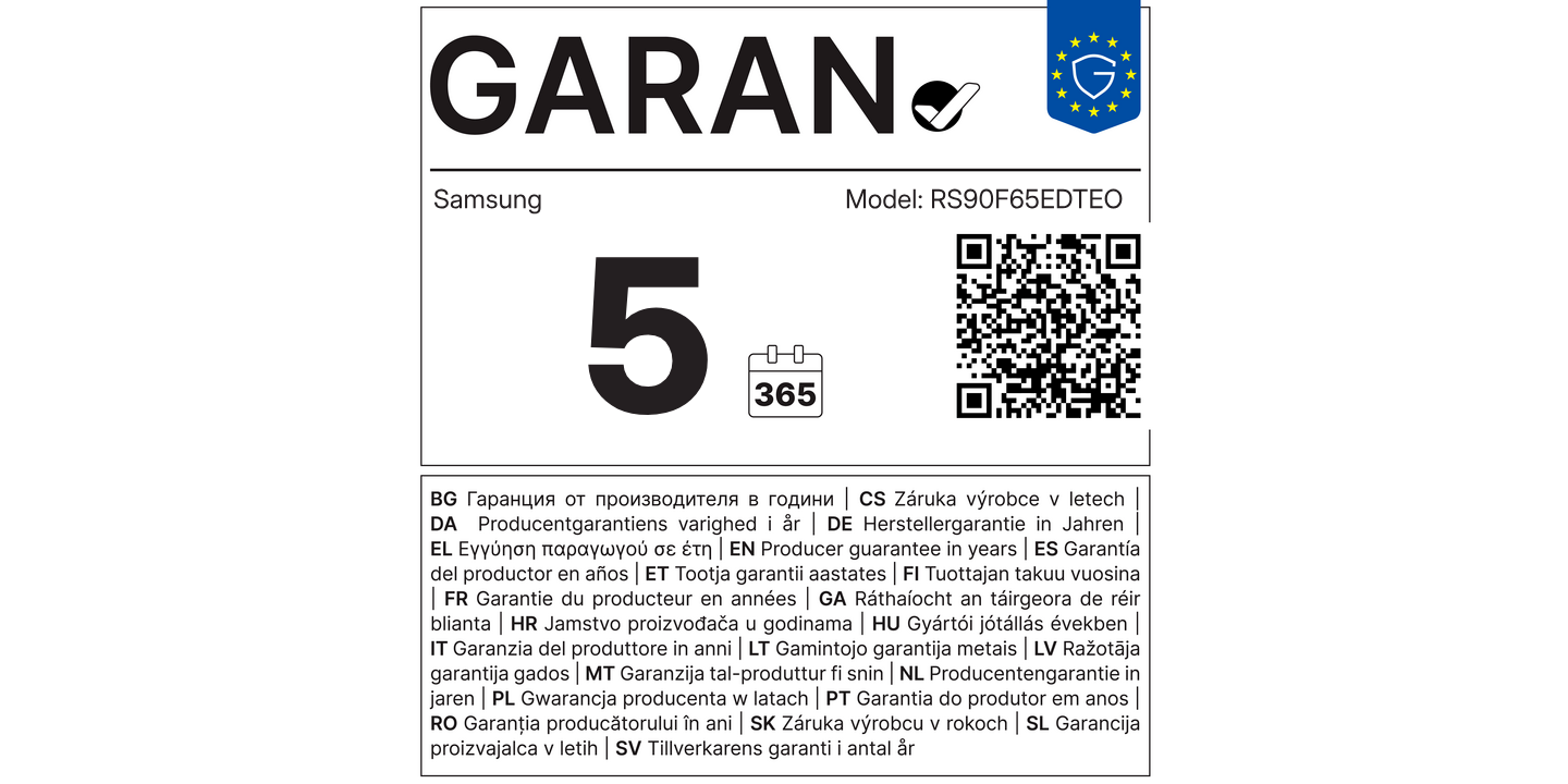 Bespoke AI Bespoke AI Side By Side AI Home RS90F65EDTEO, 621 L, Deschidere automată a ușilor, Argintiu Silver