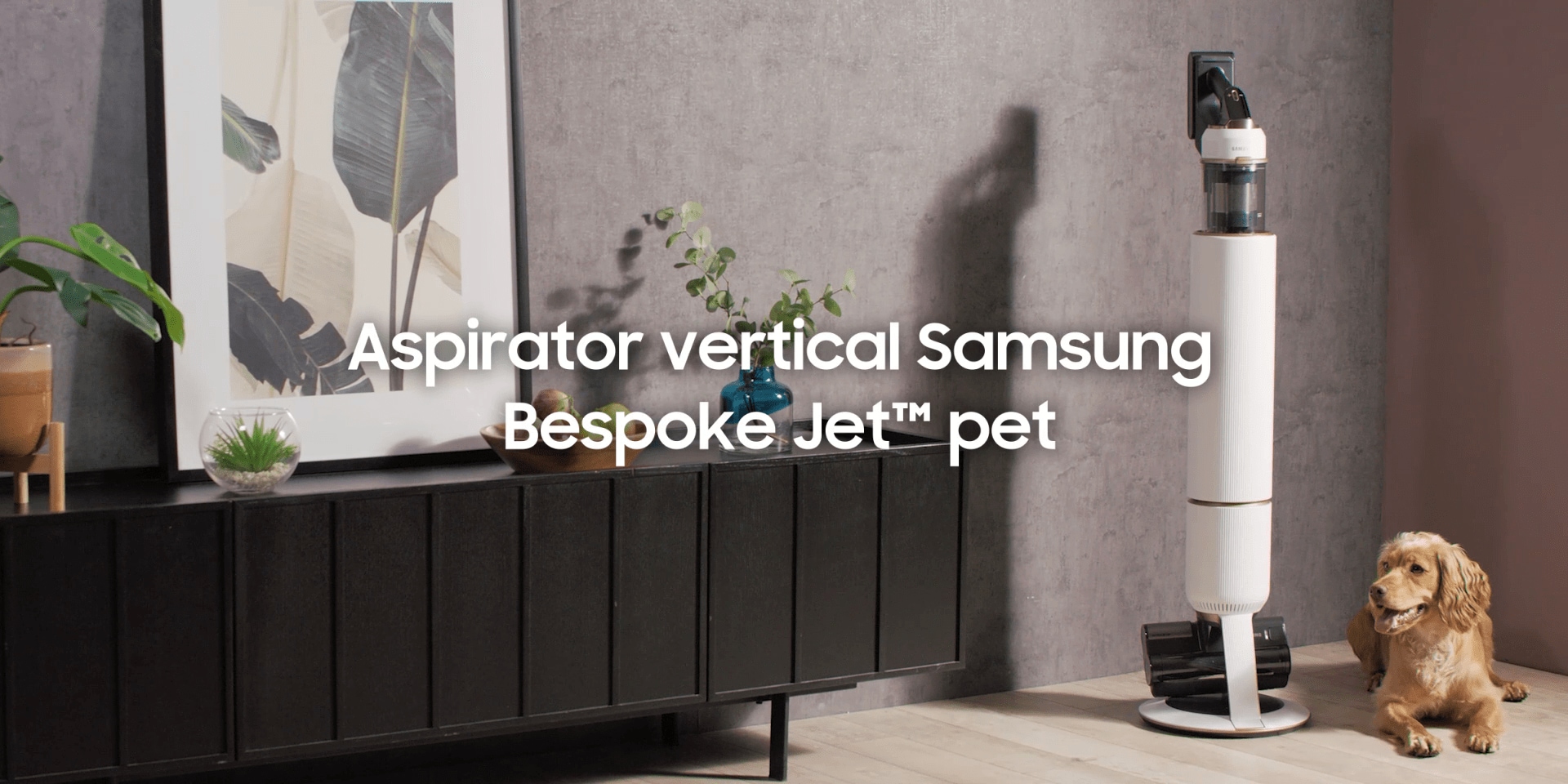 Samsung VS20A95823W/GE Bespoke Jet One Pet Aspirateur sans fil - blanc/noir