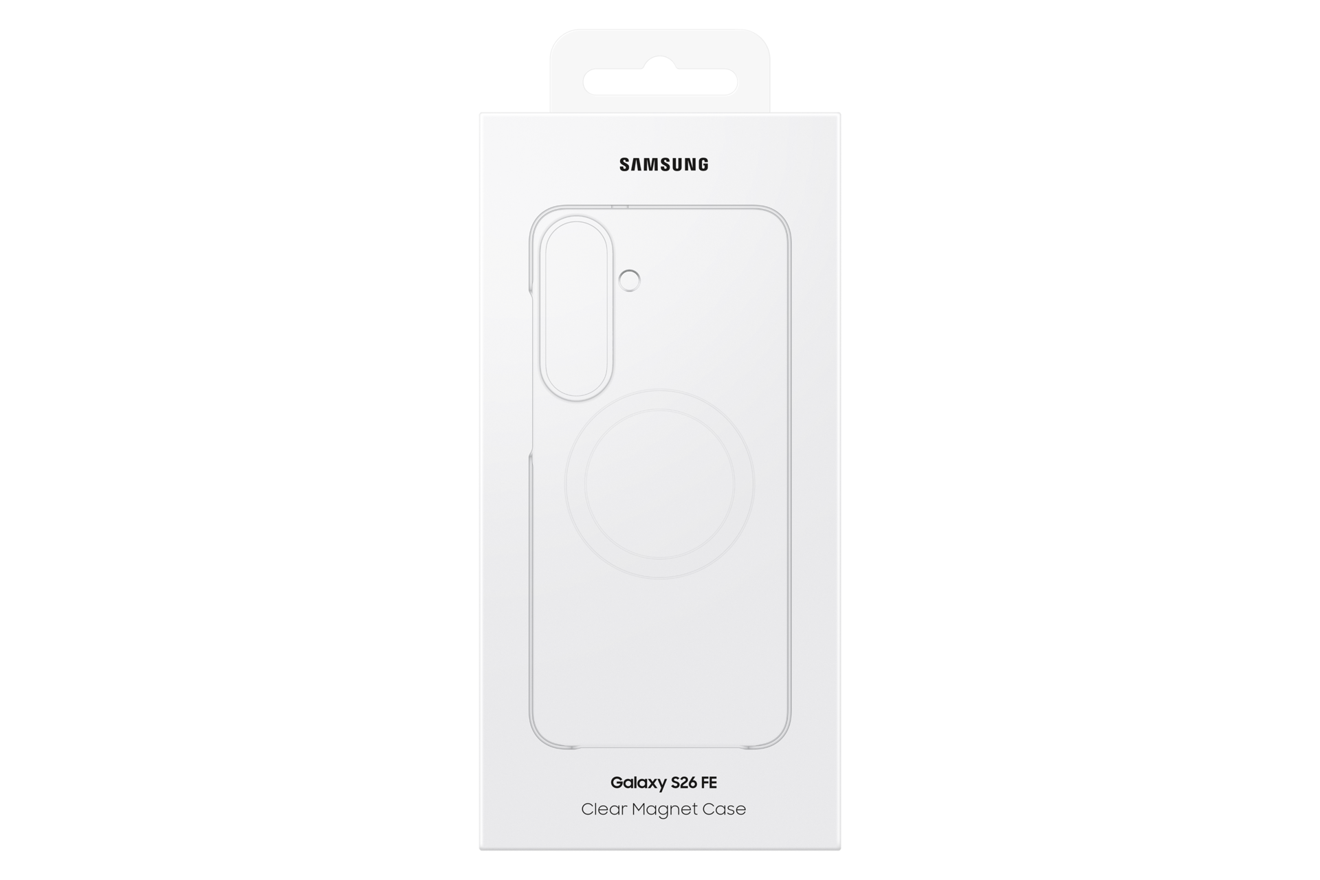 Galaxy S26 FE Clear Magnet Case Package Transparent 