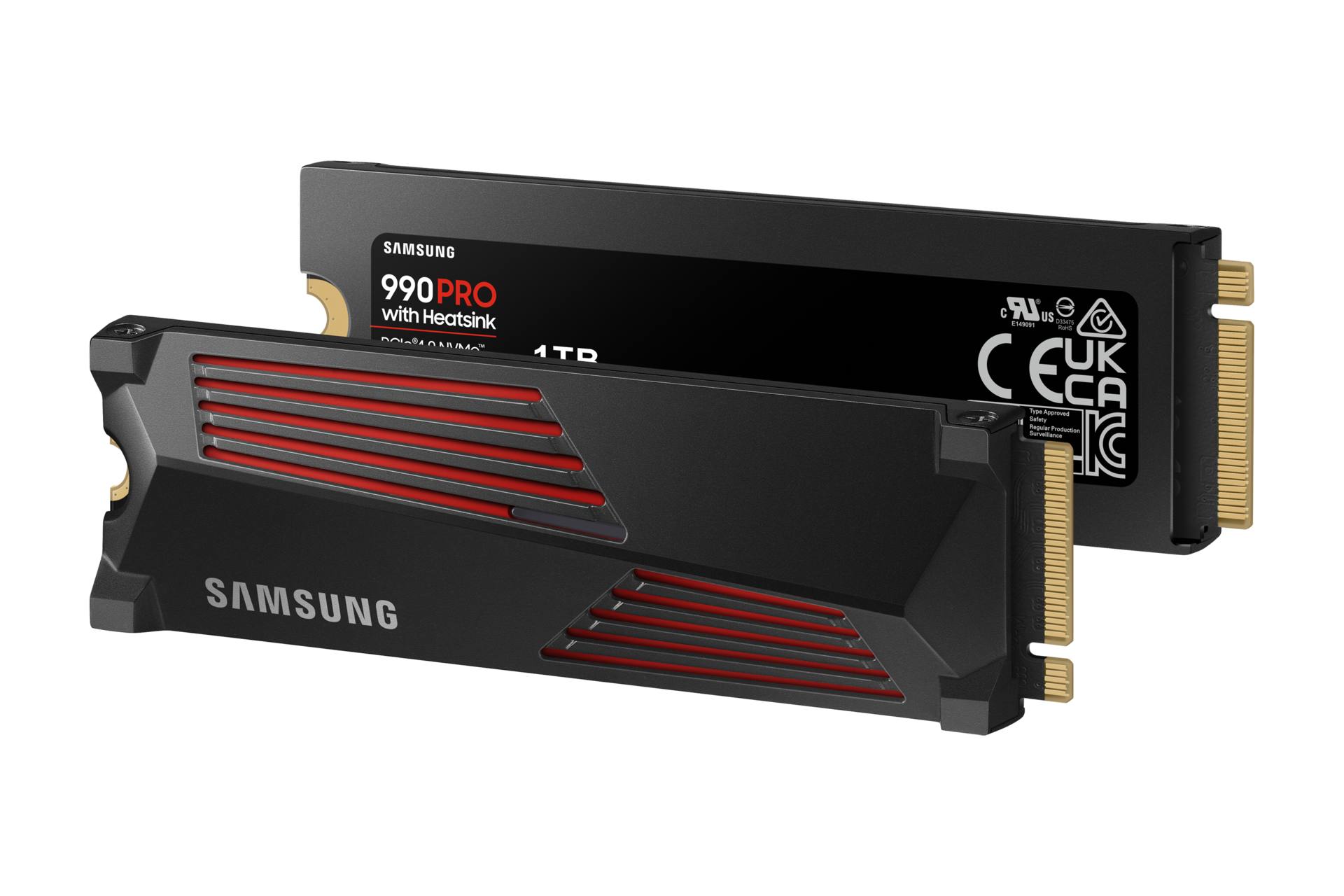 990 PRO with Heatsink PCIe 4.0 M.2 SSD R-Perspective-Set Black 