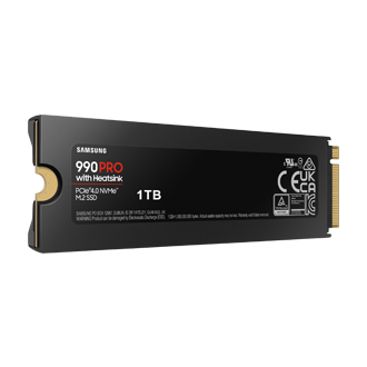 990 PRO with Heatsink PCIe 4.0 M.2 SSD L-Perspective-with-Label Black 