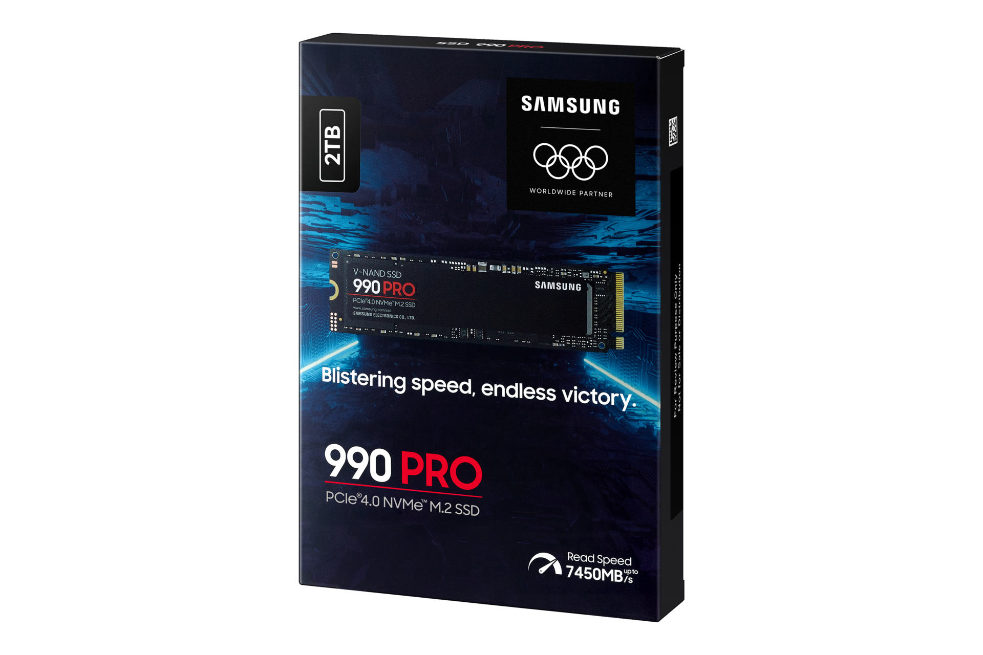 990 PRO PCIe 4.0 M.2 SSD PKG2-R-Perspective-Olympic- Black 