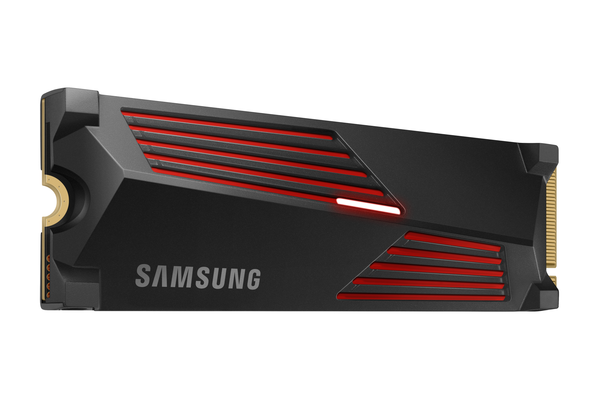 990 PRO with Heatsink PCIe 4.0 M.2 SSD L-Perspective-with-Heatsink-LED-ON- Black 