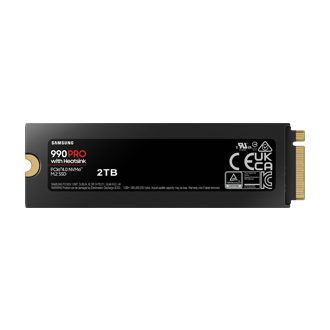 990 PRO with Heatsink PCIe 4.0 M.2 SSD Back Black 