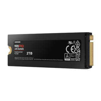 990 PRO with Heatsink PCIe 4.0 M.2 SSD R-Perspective-with-Label Black 