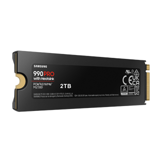 990 PRO with Heatsink PCIe 4.0 M.2 SSD L-Perspective-with-Label Black 
