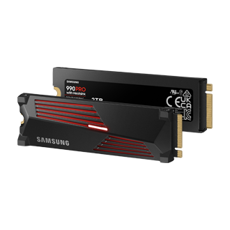990 PRO with Heatsink PCIe 4.0 M.2 SSD R-Perspective-Set-LED-ON- Black 