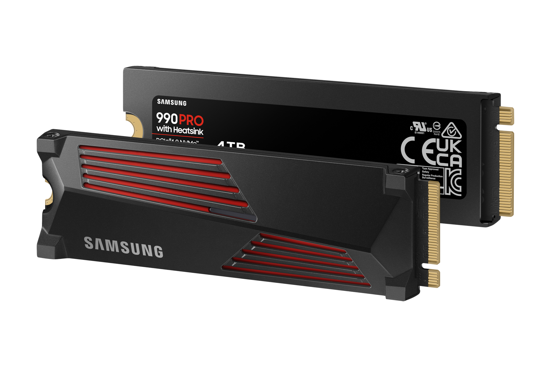 990 PRO with Heatsink PCIe 4.0 M.2 SSD R-Perspective-Set Black 
