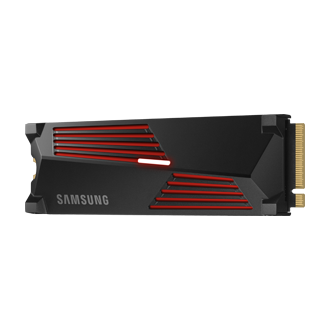 990 PRO with Heatsink PCIe 4.0 M.2 SSD R-Perspective-with-Heatsink-LED-ON- Black 