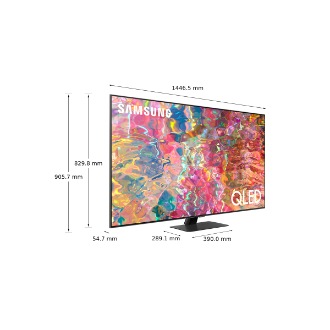 Dimenzije Samsung QLED TV-a (65 inča) Q80B sa srebrnim centralnim postoljem