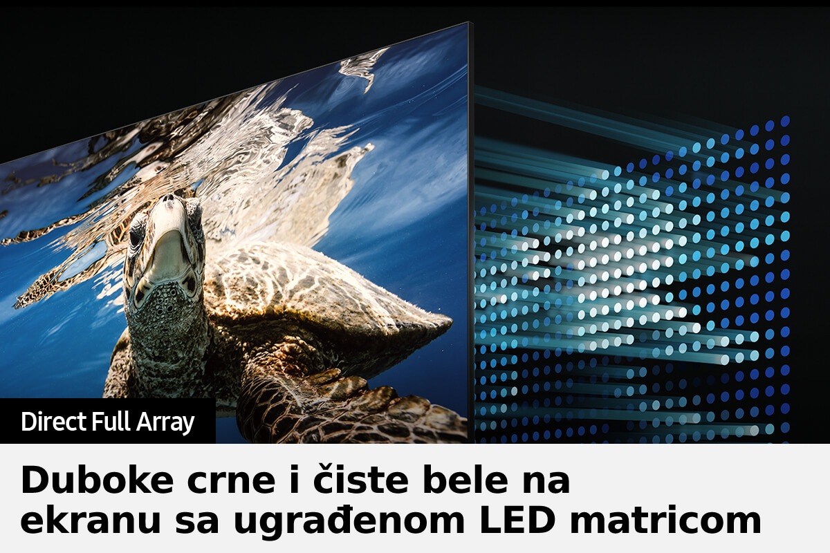 QLED TV Q80B sa Direct Full Arrary naglašava kontrast slike
