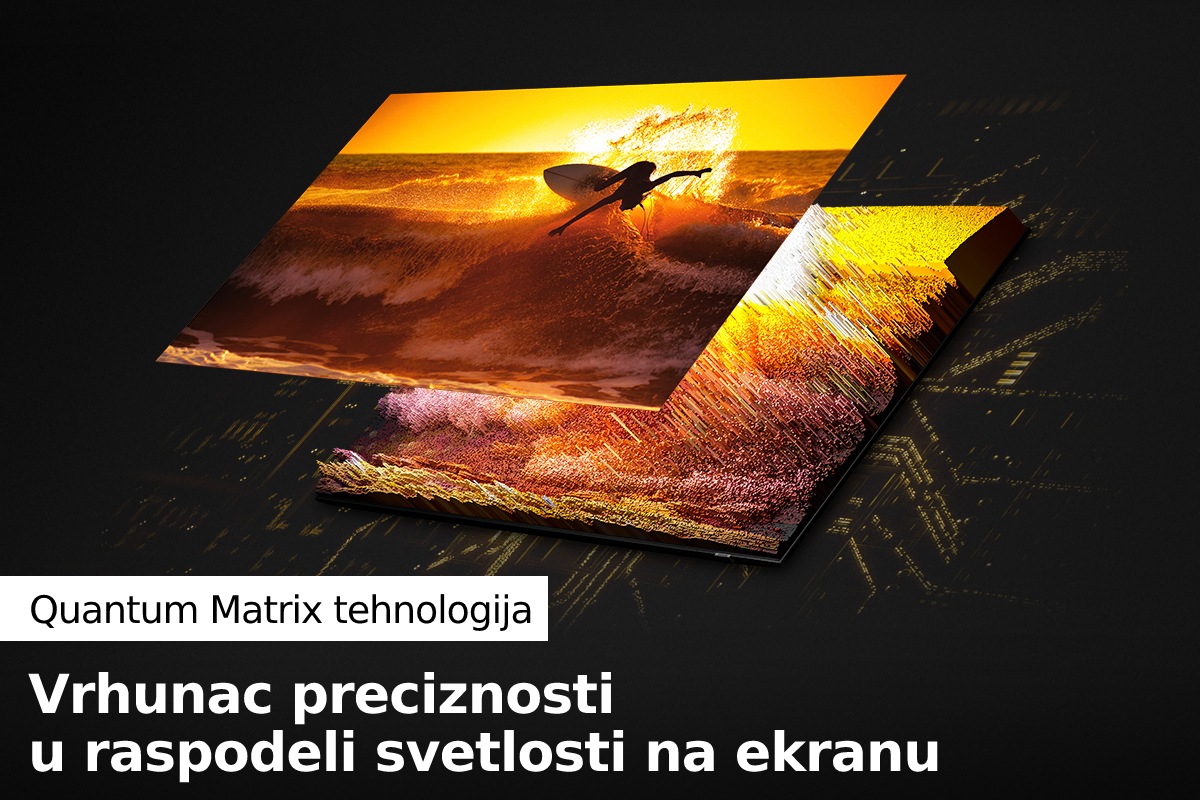 Neo QLED TV QN90B sa profesionalnom tehnologijom Quantum Matrix ima moć da iz najtamnijih scena, podjednako kao i iz najsvetlijih, izvuče svaki detalj