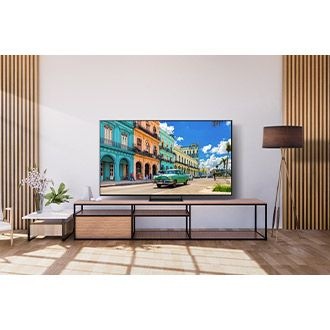 OLED izložen na stolu u dnevnoj sobi.