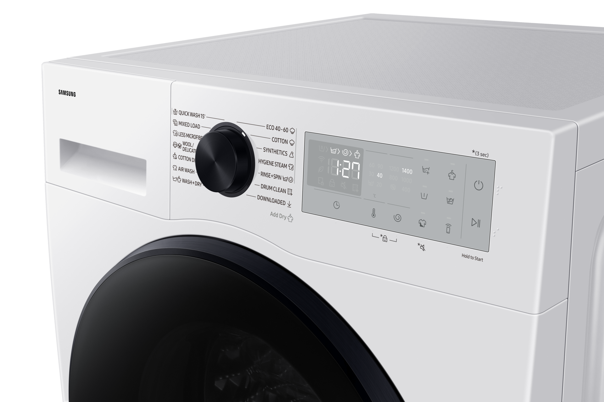 WD5000D Kombinovana mašina za veš sa SmartThings AI Energy režimom i AI Ecobubble™, 11kg Panel-Control White 
