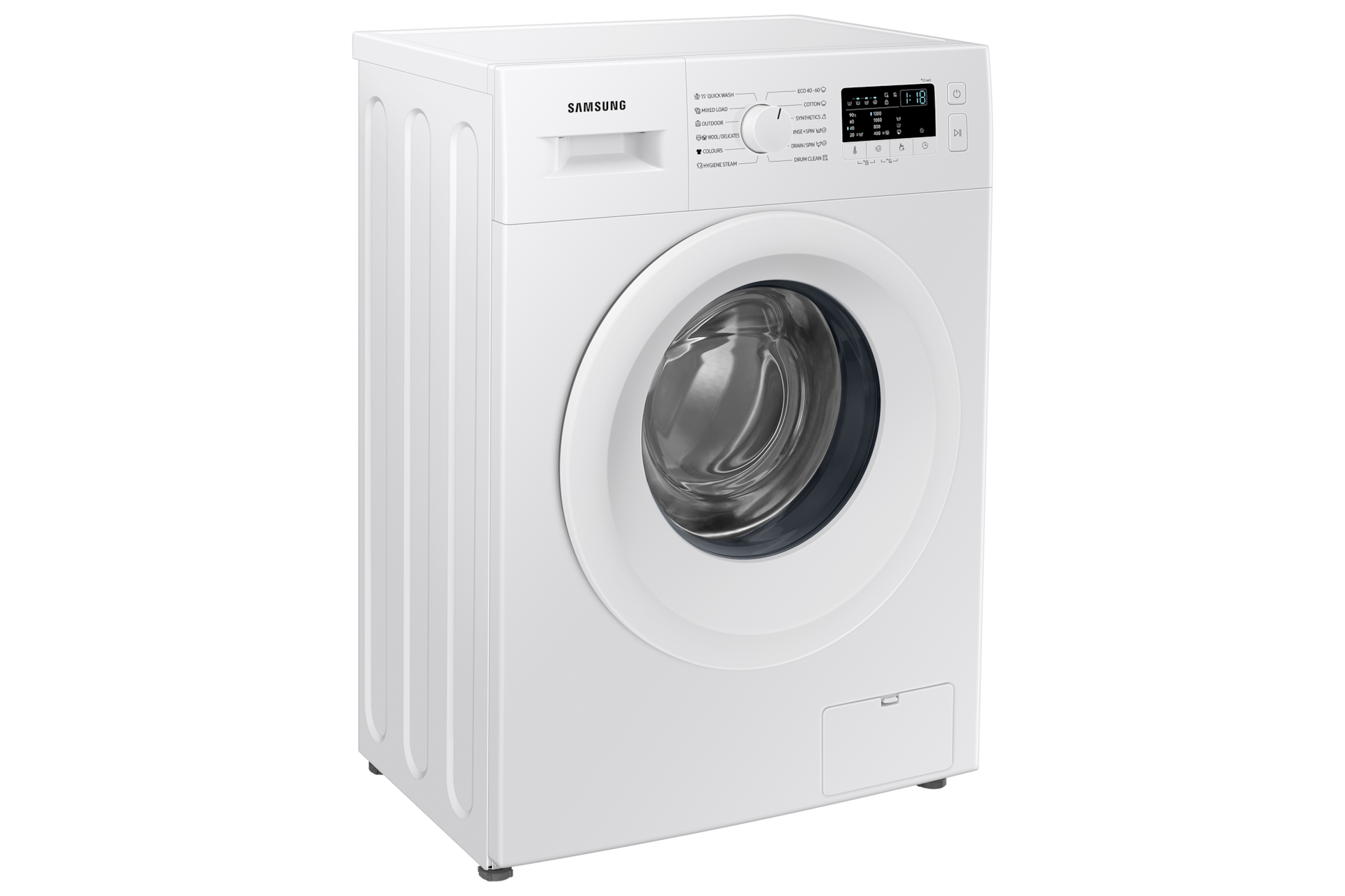 WW3000AM Mašina za veš sa prednjim punjenjem sa Digital Inverter tehnologijom i higijenskom parom, 6 kg L-Perspective White 