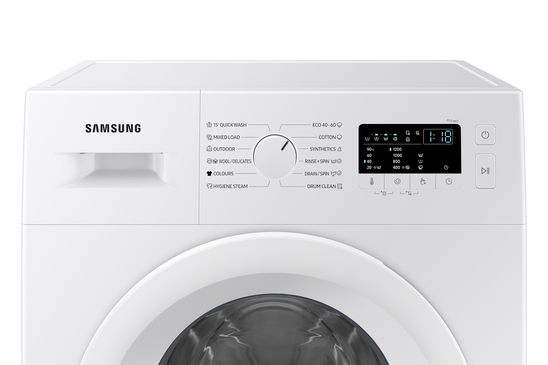 WW3000AM Mašina za veš sa prednjim punjenjem sa Digital Inverter tehnologijom i higijenskom parom, 6 kg Detail2 White 