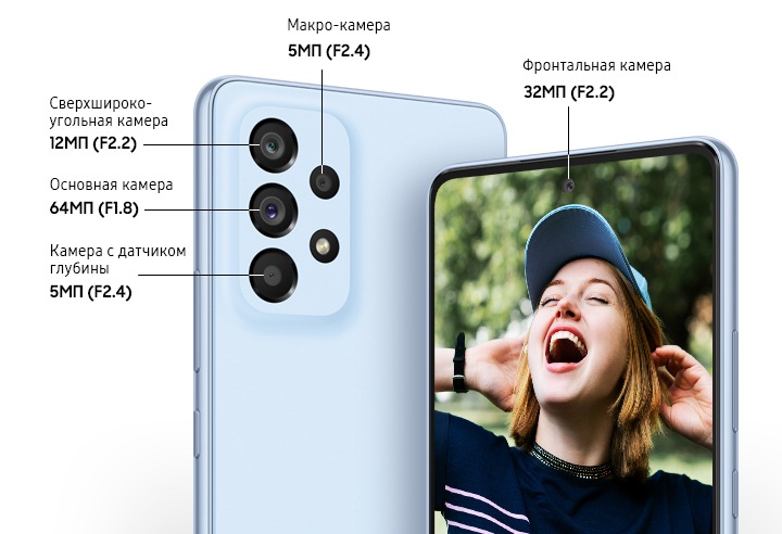 Galaxy A53 5G, Голубой, 256 ГБ | Samsung РОССИЯ