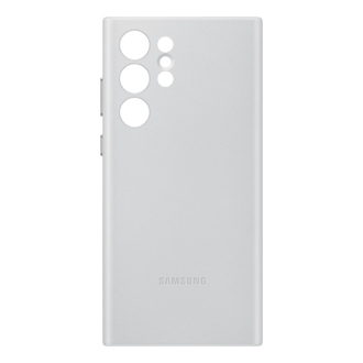 Чехол-накладка Leather Cover S22 Ultra светло-серый | Samsung РОССИЯ