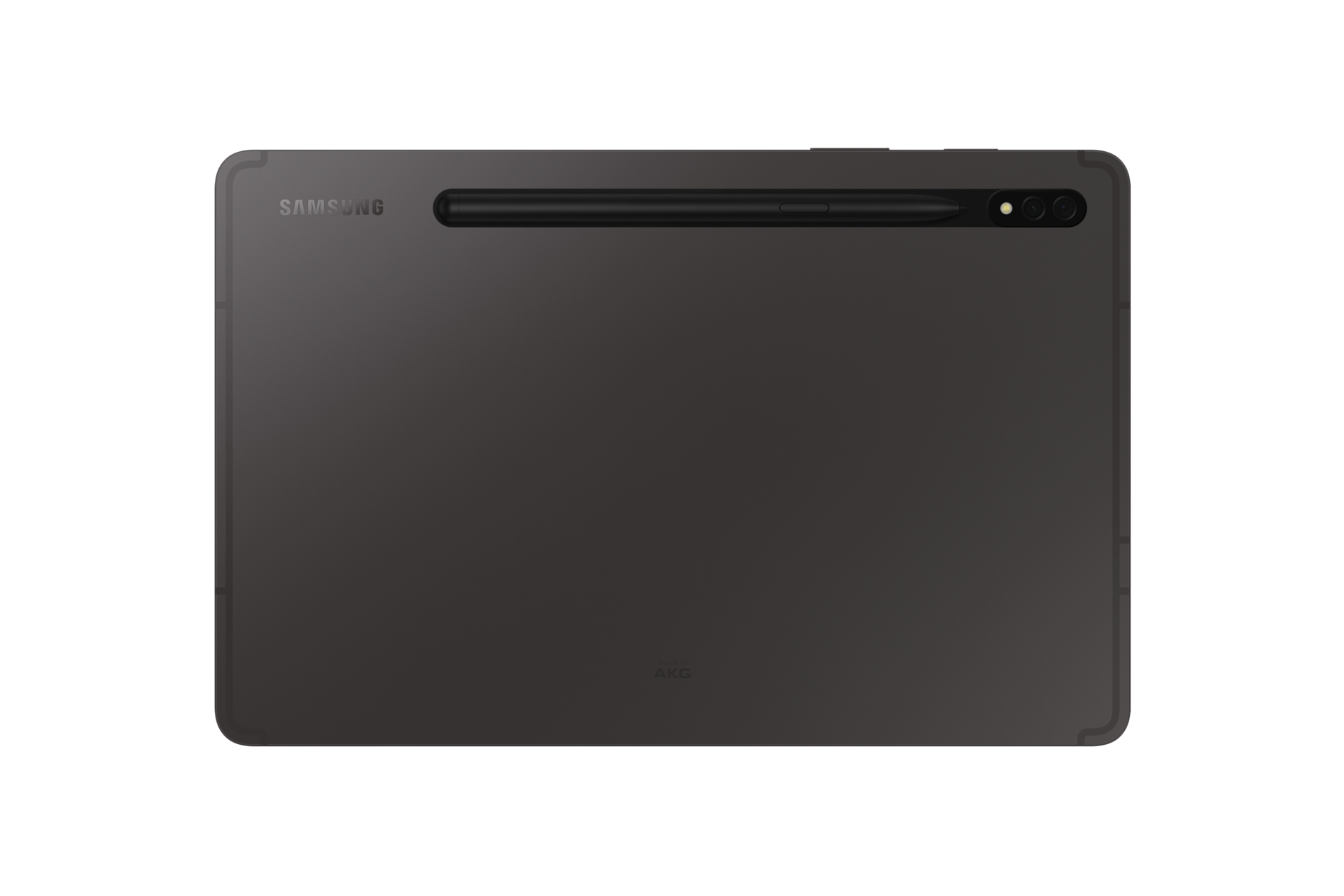 Планшет Samsung Galaxy Tab S8 LTE SM-X706BZAASER Графит фото с s-pen горизонтально сзади
