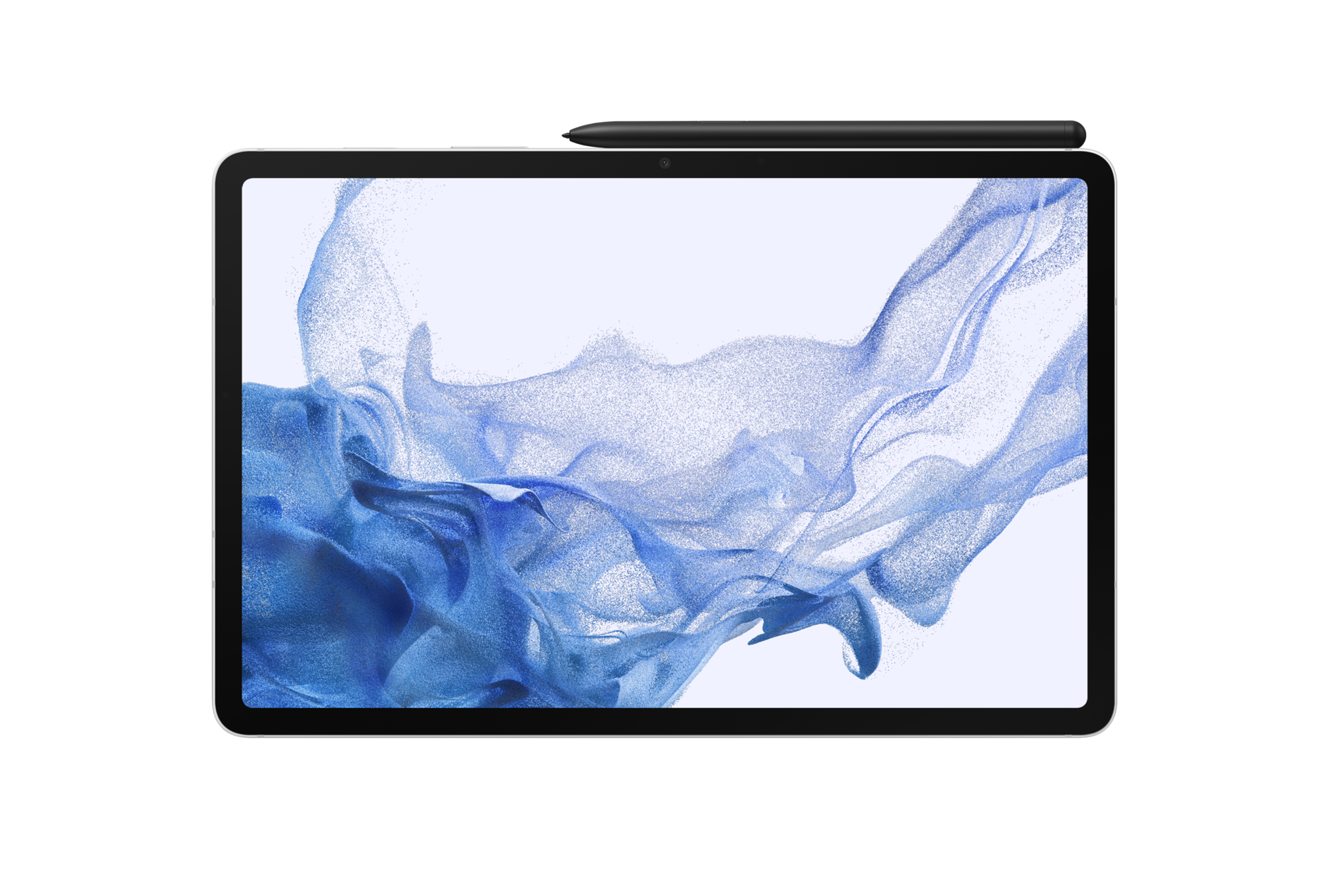 Планшет Samsung Galaxy Tab S8 LTE SM-X706BZSASER Серебро фото с s-pen горизонтально спереди