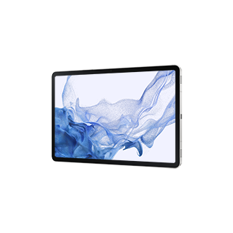 Планшет Samsung Galaxy Tab S8 LTE SM-X706BZSASER Серебро фото горизонтально под углом справа