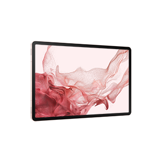 Планшет Samsung Galaxy Tab S8+ LTE SM-X806BIDASER Розовое золото фото горизонтально под углом слева