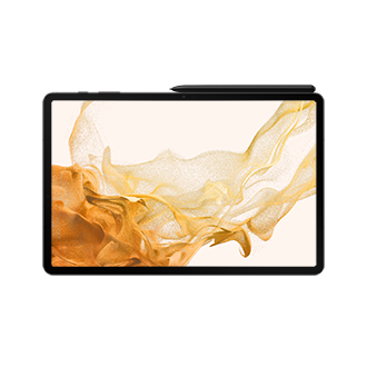 Планшет Samsung Galaxy Tab S8+ LTE SM-X806BZAASER Графит фото с s-pen горизонтально спереди