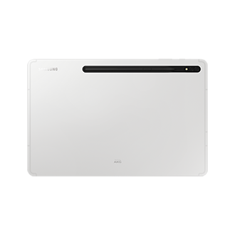 Планшет Samsung Galaxy Tab S8+ LTE SM-X806BZSASER Серебро фото с s-pen горизонтально сзади