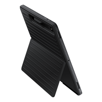 Чехол-накладка Protective Standing Cover Tab S8+  EF-RX800CBEGRU Черный фото подставка сзади под углом