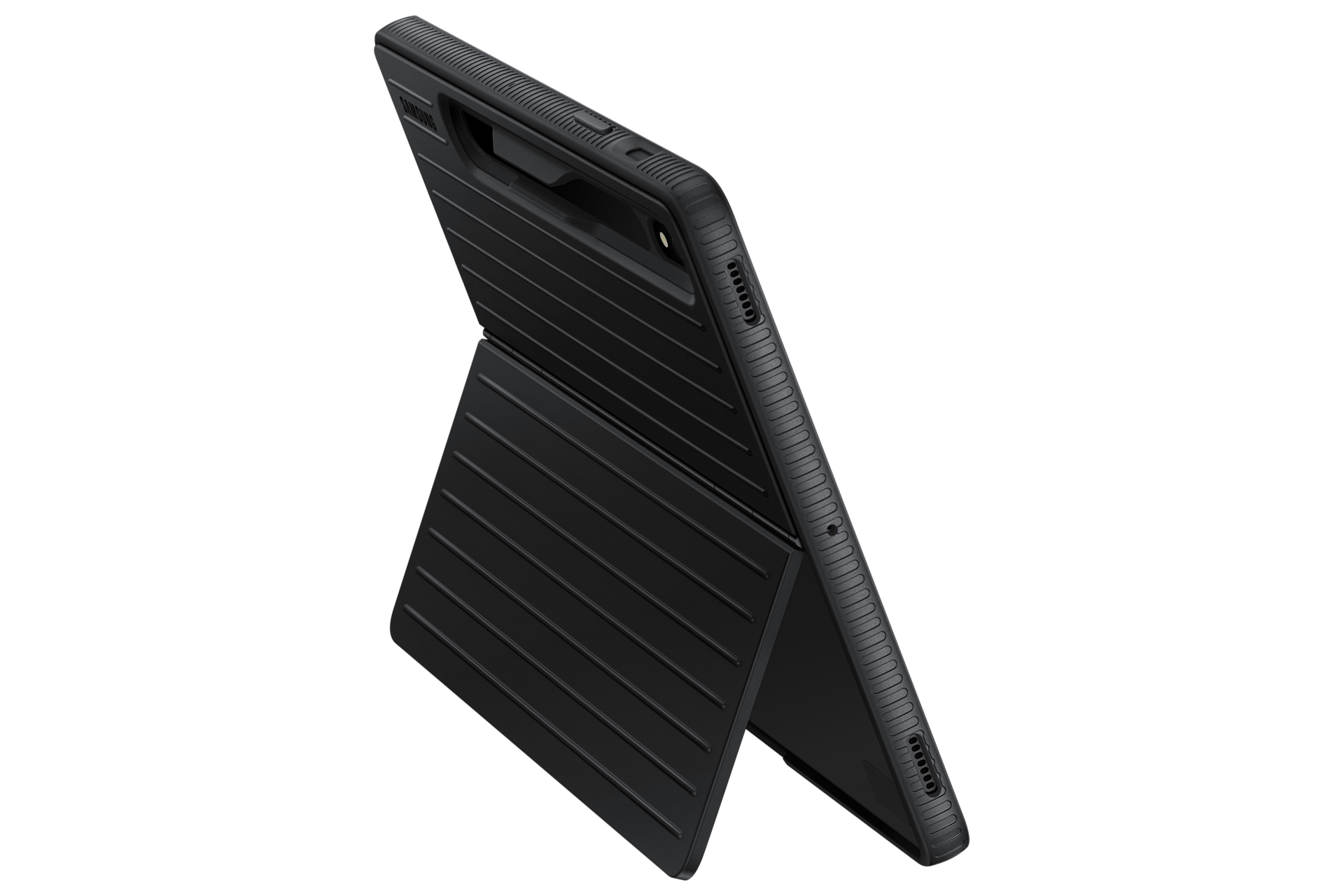 Чехол-накладка Protective Standing Cover Tab S8 EF-RX700CBEGRU Черный фото подставка сбоку
